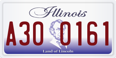 IL license plate A300161