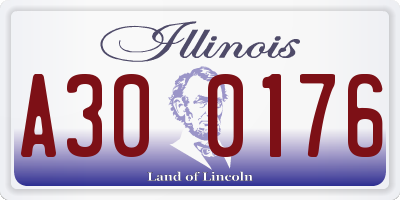 IL license plate A300176