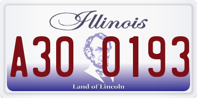 IL license plate A300193