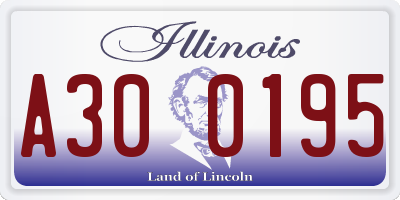 IL license plate A300195