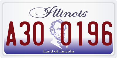 IL license plate A300196