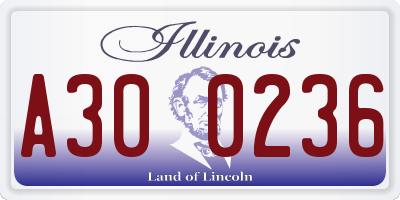 IL license plate A300236