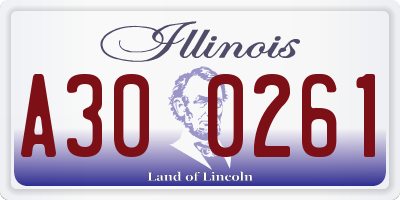 IL license plate A300261