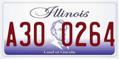 IL license plate A300264