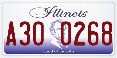IL license plate A300268