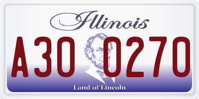 IL license plate A300270