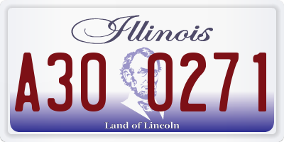 IL license plate A300271