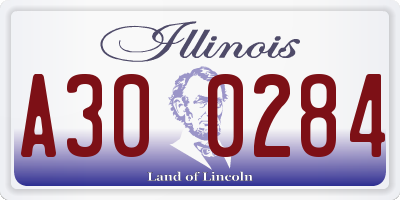 IL license plate A300284