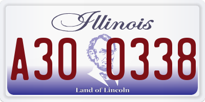 IL license plate A300338