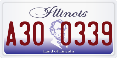 IL license plate A300339