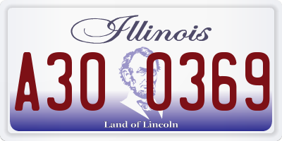 IL license plate A300369