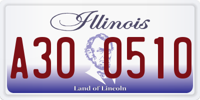 IL license plate A300510