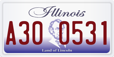 IL license plate A300531