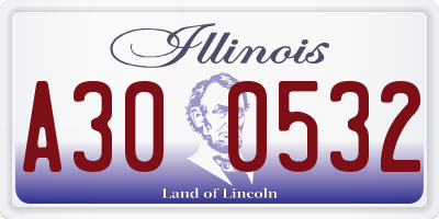 IL license plate A300532