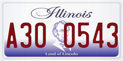 IL license plate A300543