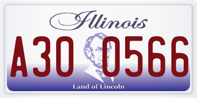 IL license plate A300566