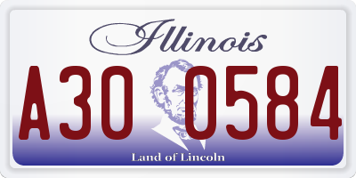 IL license plate A300584