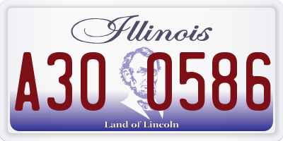 IL license plate A300586