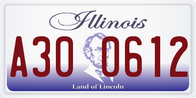 IL license plate A300612