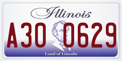 IL license plate A300629
