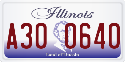 IL license plate A300640