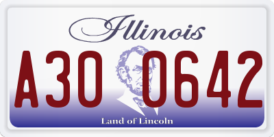 IL license plate A300642