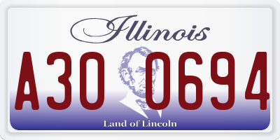 IL license plate A300694