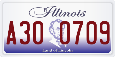 IL license plate A300709