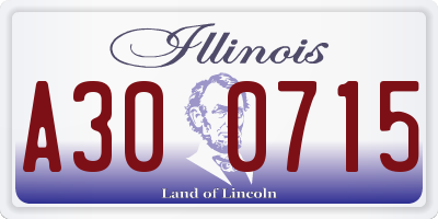 IL license plate A300715
