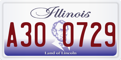 IL license plate A300729