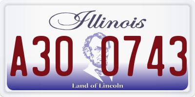 IL license plate A300743