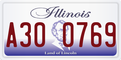 IL license plate A300769