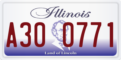 IL license plate A300771