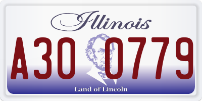 IL license plate A300779