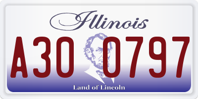 IL license plate A300797