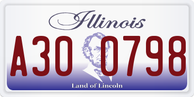 IL license plate A300798