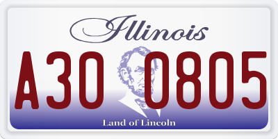 IL license plate A300805