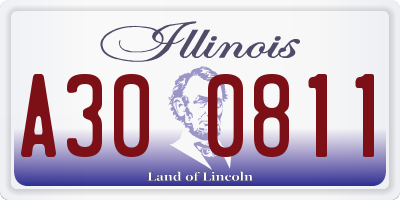 IL license plate A300811