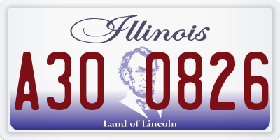 IL license plate A300826