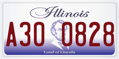 IL license plate A300828