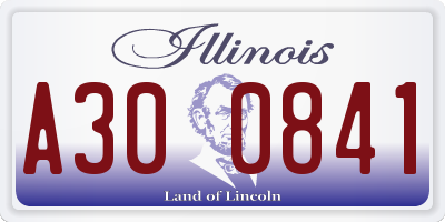 IL license plate A300841