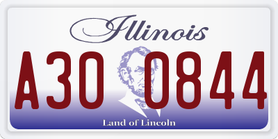 IL license plate A300844