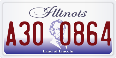 IL license plate A300864