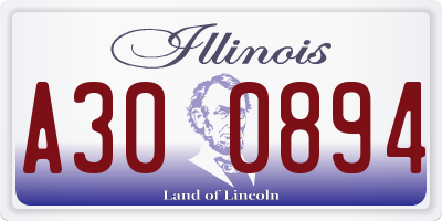 IL license plate A300894