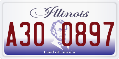 IL license plate A300897