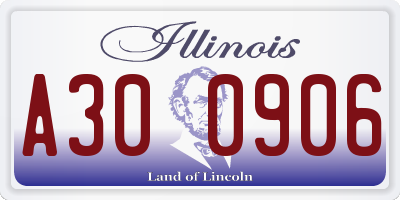 IL license plate A300906