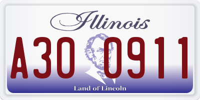 IL license plate A300911