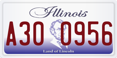IL license plate A300956
