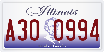 IL license plate A300994