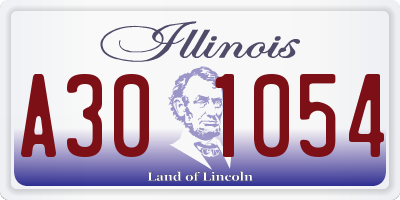 IL license plate A301054